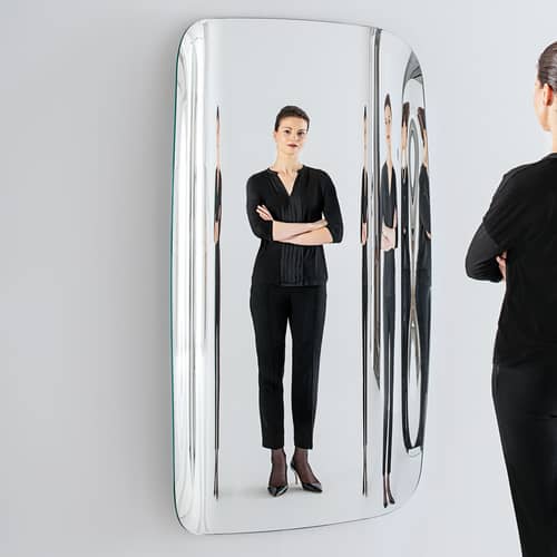 Specchio murale Marlene vetro argento / Philippe Starck - L 95 x H 185 cm - Glas Italia - 95 x 185 cm - Vetro