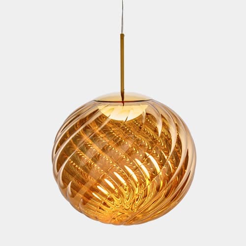 Suspension Whirl Large / LED - Ø 45 cm - Tom Dixon - Or - Polycarbonate semi-métallisé