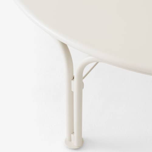 Table basse Thorvald SC109 métal blanc / Ø 115 cm - &tradition - Ivoire - Acier thermolaqué