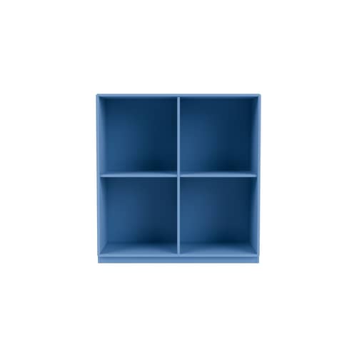 Ablage Show holz blau / B 69,6 x T 30 x H 72,6 cm - MONTANA - Azure 154 - lackierte Holzfaserplatte