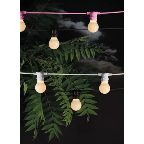 Ampoule LED E27  métal verre blanc / 0,48W - Pour  guirlande Bella Vista WHITE - Seletti - Ampoule de rechange / Blanc - Métal, Verre dépoli