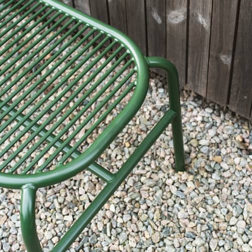 Banc Vig métal vert / L 150 cm - Normann Copenhagen - Vert - Acier thermolaqué