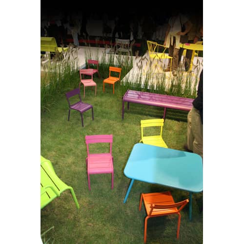 Luxembourg Bench metal green 3/4 seats - Fermob - Willow green - Lacquered aluminium