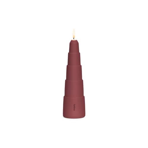 Bougeoir Spire métal rouge Step / H 26 cm - Fatboy - Prune - Aluminium