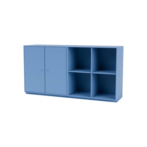 Buffet Pair legno blu / L 139,2 x P 38 x H 72,6 cm - MONTANA - Azzurro 154 - MDF laccato