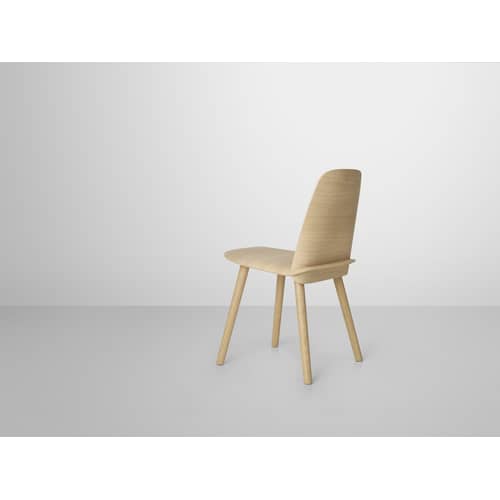 Chaise Nerd bois naturel - Muuto - Chêne - Chêne massif, Contreplaqué de chêne