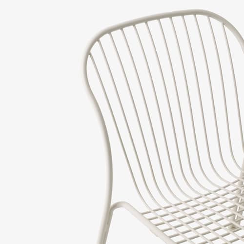 Fauteuil lounge Thorvald SC100 / Sans accoudoirs - &tradition - Ivoire - Acier