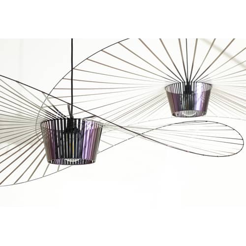 Pendelleuchte Vertigo plastikmaterial schwarz Mittel / Ø 140 cm - Constance Guisset, 2010 - Petite Friture - Käferschwarz (irisierendes Schwarz) - Glasfaser, Polyurhethan