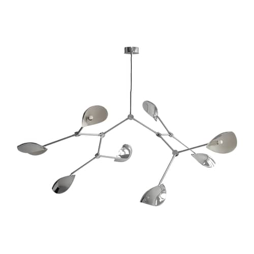 Sospensione Stingray Grande metallo argento / 177 x 142 cm - 101 COPENHAGEN - Cromato - Alluminio cromato