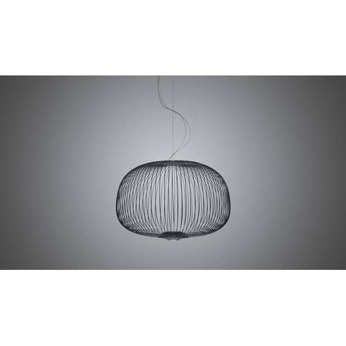 Suspension Spokes 3 My Light   / LED - Bluetooth / Ø 61 x H 42 cm - Foscarini - Graphite - Acier verni, Aluminium verni