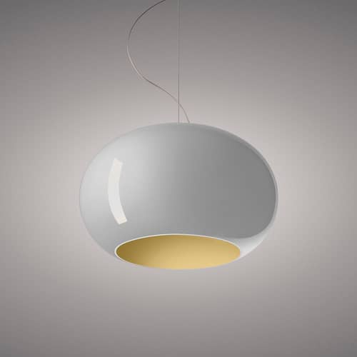 Suspension Buds 2 verre gris / Ø 41 x H 25 cm - Foscarini - Gris - Verre soufflé