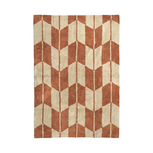 Tapis Ima marron / 200 x 140 cm - BROSTE COPENHAGEN - Biscuit moka / Avoine - Coton