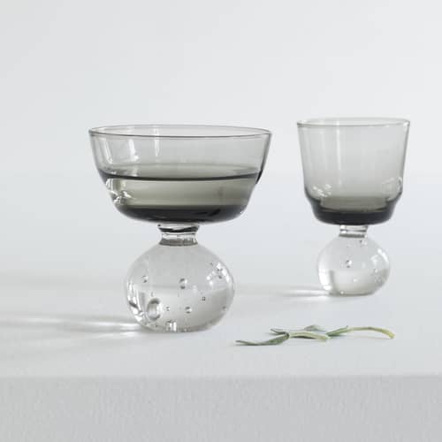 Weinglas Eternal Snow S glas grau / 6er Set - Ø 6,3 x H 9,5 cm - Serax - Grau - geblasenes Glas