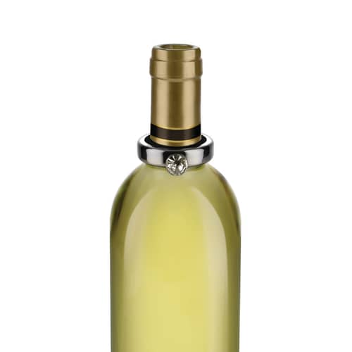 Anneau anti-goutte Noè métal / Pour bouteilles de vin - Alessi - Acier - Acier inoxydable 18/10