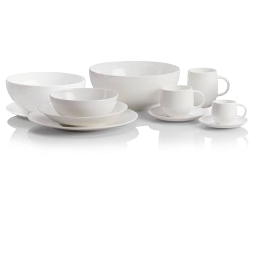 Assiette All-time céramique blanc Ø 27 cm - Alessi - Assiette plate Ø 27 cm - Porcelaine Bone China