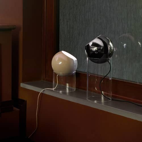 Bodenleuchte Topan VP14 metall silber / H 46 cm - Verner Panton, 1959 - &tradition - Verchromt - Polyacryl, Verchromtes Aluminium
