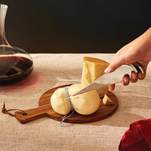 Alessi & Cheese Box natural wood / Set 3 pieces - Alessi - Wood & Steel - Beechwood, Stainless steel