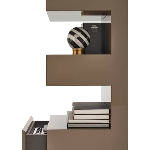 Chiffonnier AND / L 45 x H 152 cm - Mogg - Beige (RAL 1019) - MDF laqué