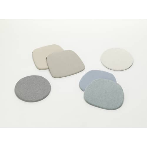 Coussin d\'assise Soft Seat tissu gris / type C - Ø 38 cm - Vitra - Gris (tissu Cosy 2) - Tissu