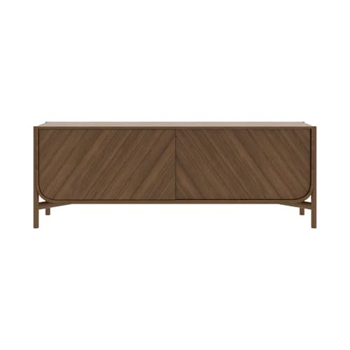 Marius Dresser wood brown / TV stand - L 185 x H 65 cm - Hartô - Walnut stained oak - MDF veneer oak, Tinted oak wood
