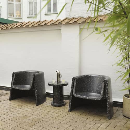 Fauteuil Bit plastique noir / Recyclé - Normann Copenhagen - Noir - Polyéthylène recyclé