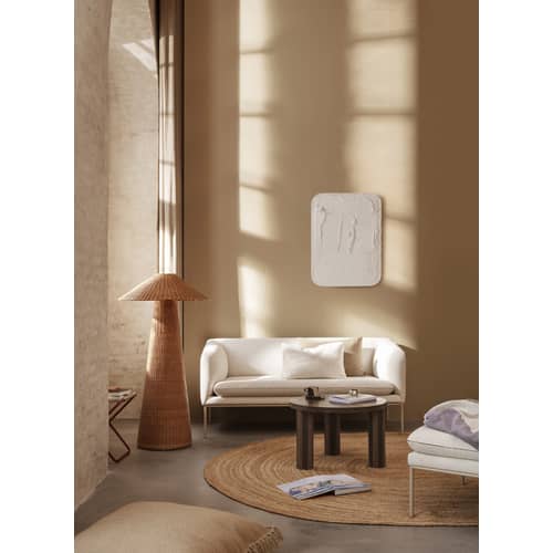 Lampadaire Dou fibre végétale beige bois naturel / Rotin tressé main - Ø 71 x H 131 cm - Ferm Living - Naturel - Rotin