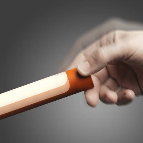 Lampadaire Tuareg LED / H 210 cm - Foscarini - Orange - Aluminium verni, Polycarbonate