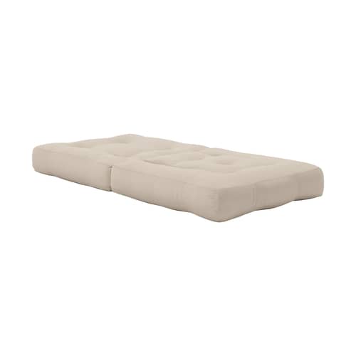 Beistellbett Mini Cube textil beige / Beistellbett - KARUP DESIGN - Beige 747 - Baumwolle, Mischfasern, Schaumstoff