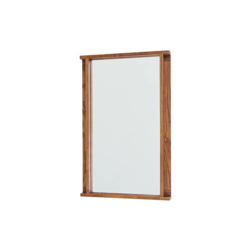 Miroir mural Symmetry Small bois naturel / L 45,8 x H 71 cm - Frama  - Frêne miel -  Verre miroir, Frêne massif teinté