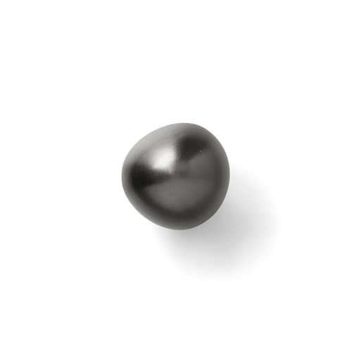 Patère Mushroom métal noir / Poignée - Ferm Living - Noir mat - Laiton massif