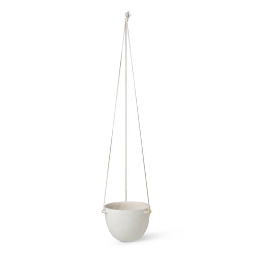Pot suspendu Speckle Large céramique blanc / Grès - Ø 20,5 x H 14,5 cm - Ferm Living - Ø 20,5 / Blanc cassé - Grès