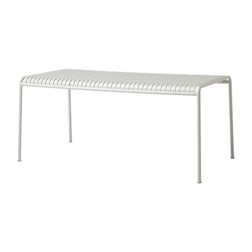 rechteckiger Tisch Palissade metall grau / 170 x 90 cm - Bouroullec,2016 - Hay - Hellgrau - Epoxid-lackierter Stahl