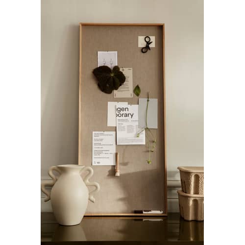 Tableau mémo Scenery / L 45 x H 100 cm - Chêne & liège recouvert de tissu - Ferm Living - L 45 x H 100 cm / Chêne - Chêne, Liège, Tissu