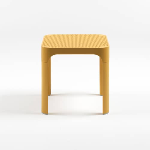 Table d\'appoint Net jaune / 40 x 40 x H 40 cm - NARDI - Moutarde - Résine de fibre de verre