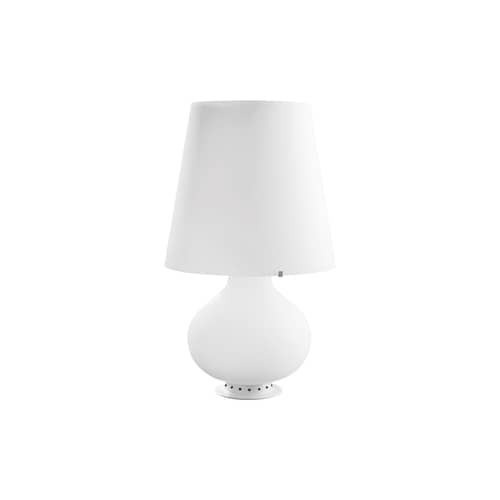 Fontana Large LED Table lamp glass white / LED - H 78 cm - Fontana Arte - H 78 / White - Blown glass, Metal