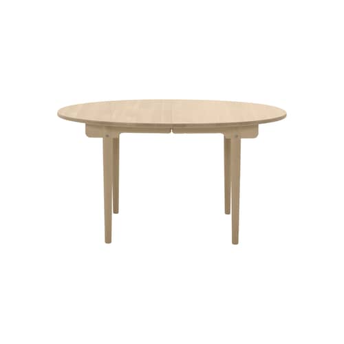Tavolo ovale CH337 legno naturale / 115 x 140 cm - Wegner, 1962 / Possibilità di inserire 2 allunghe - CARL HANSEN & SON - Tavolo / Rovere oliato - Massello di quercia oliato