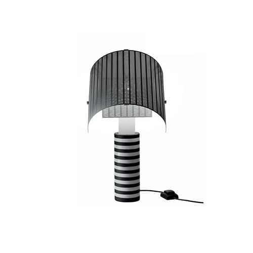 Tischleuchte Masters\' Pieces - Shogun metall weiß schwarz / 1986 - Artemide - Schwarz & weiß - Metall