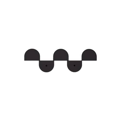Vibes Wall coat rack metal black / L 37.3 cm - NOBODINOZ - Black - Lacquered steel
