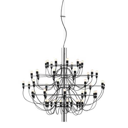 Suspension 2097    / 50 ampoules dépolies INCLUSES - Ø 100 cm - Flos - Chromé - Fer