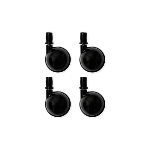 Accessoire  plastique noir / Roulettes pour Componibili New Big - Kartell - Noir - Plastique