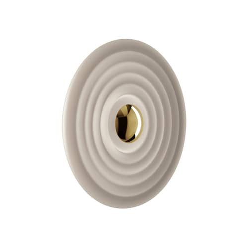 Applique d\'esterno Press Large Surface vetro bianco / LED - Ø 35 cm - Tom Dixon - Gelato - Acciaio, Vetro pressato