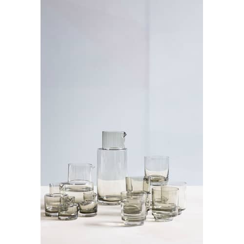 Caraffa Inner Circle vetro grigio / 150 cl . Vetro - valerie objects - 150 cl / Grigio fumé - Vetro