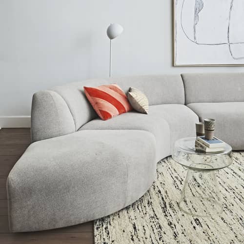 Cuscino Striped velvet tessuto rosso / 40 x 60 cm - HK LIVING - Rosso, Rosa - Cotone, Poliestere, Velluto