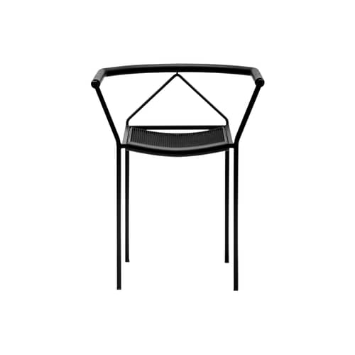 Fauteuil Poltroncina métal noir / Maurizio Peregalli, 1984 / Seconde vie - Zeus - Noir - Acier, Caoutchouc