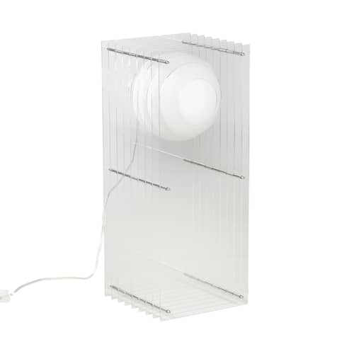 Lampe de table Lop Big Rectangle plastique transparent / Lauréat Archiproducts Design Award - BANG - Transparent - Acrylique, Inox, Verre