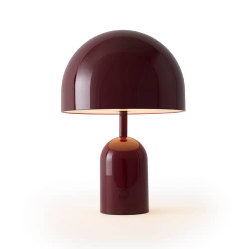 Lampe sans fil rechargeable Bell Portable LED / H 28 cm - Tom Dixon - Bordeaux - ABS