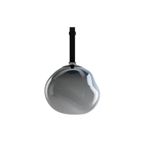 Lampe sans fil rechargeable Melt Large LED / Ø 50 cm - à poser ou suspendre - Tom Dixon - Nickel - Polycarbonate soufflé