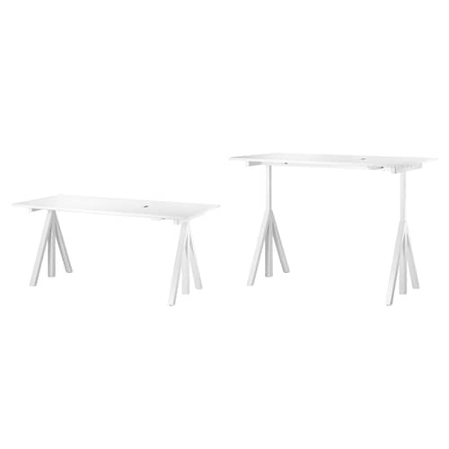 String Works™ Legs metal white For desk - Motorized - String Furniture - White - Lacquered steel