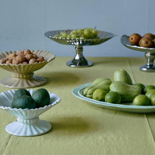 Piatto da portata New classics ceramica verde / 39 x 29 cm - HK LIVING - Menta - Gres