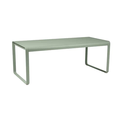 Bellevie Rectangular table metal green L 196 cm - 8 to 10 places - Fermob - Cactus - Aluminium